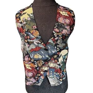 Paul Harris Designs Halloween With Tapestry Vest Vintage Made In USA Medium